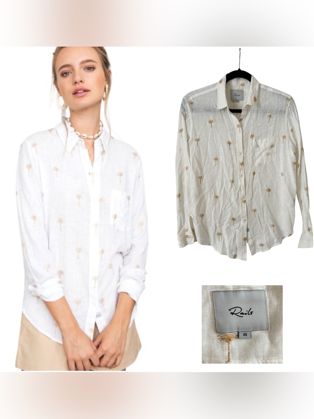Rails Charli Golden Palms Button Down Shirt